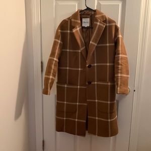 Madewell Windowpane check Elmcourt Wool coat